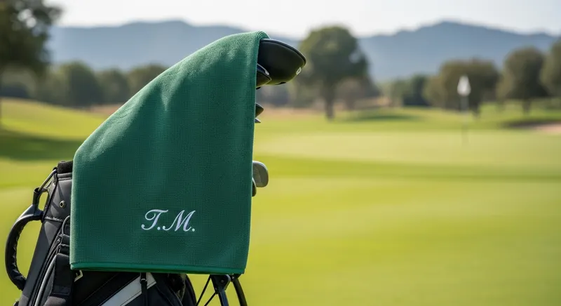 personalised golf towel - promotional merchandise